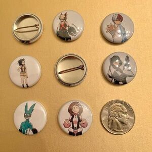 My hero academia pins